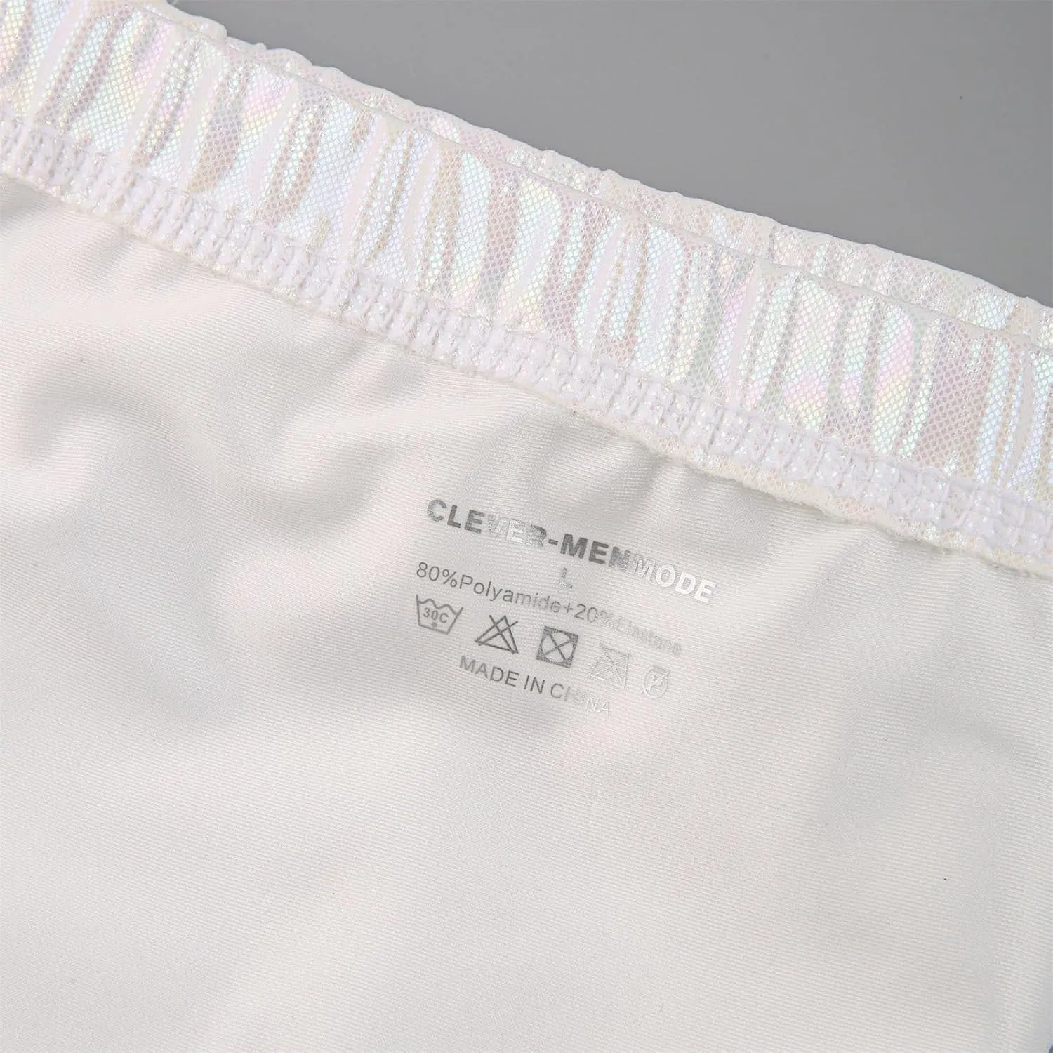 Mens Surf Swim Shorts Side Buckle Briefs Imitation Leather Bikini Trunks Reflective Metal Texture Thongs