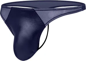 Men'S Thong Faux Leather Briefs Bikini Underwear Low Waist G-Strings Thongs Naughty Sexy Lingerie Athletic Jockstrap