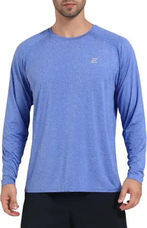 Men's UPF 50  Sun Protection Shirts UV SPF Long Sleeve Rash Guard Fishing Swim Shirt Quick Dry
