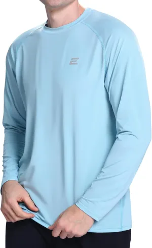 Men's UPF 50  Sun Protection Shirts UV SPF Long Sleeve Rash Guard Fishing Swim Shirt Quick Dry