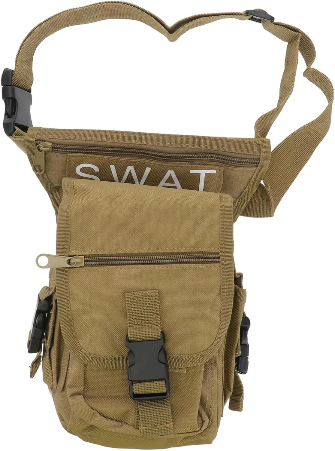 Mikikit Outdoor Leg Bag Hiking Thigh Pouch Waterproof Oxford Fabric for Travel Camping Hiking Adventure