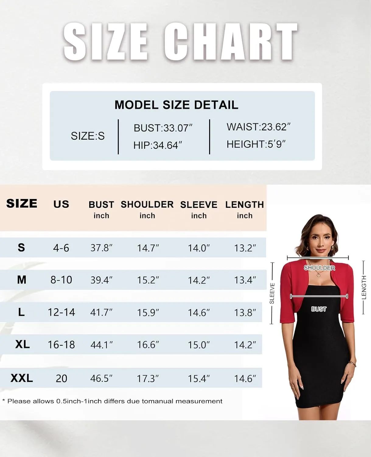 MINTLIMIT Women's Bolero Shrug Top 3/4 Sleeve Open Front Cropped Cardigan Boleros Jackets for Dresses