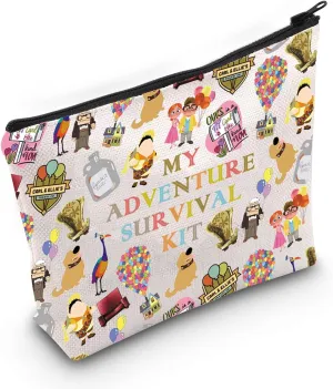 MNIGIU Up Movie Inspired Gift My Adventure Survival Kit Makeup Zipper Pouch for Adventurer Up Movie Lover (Adventure Survival Kit), Medium