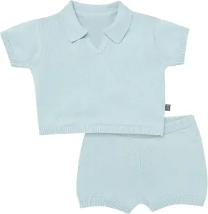 Modern Moments by Gerber Baby Boys 2-piece Johnny Collar Sweater and Short Set