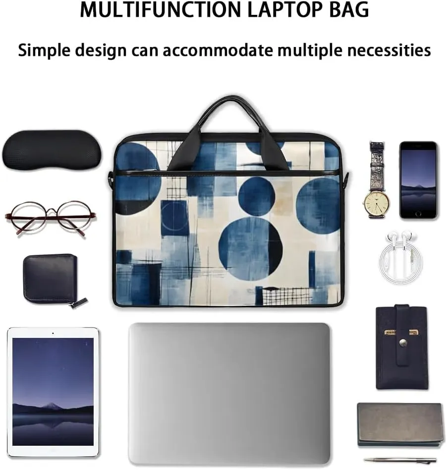 Modern Polka Dots Print 15 Inch Laptop Bag Women Men Laptop Carrying Case