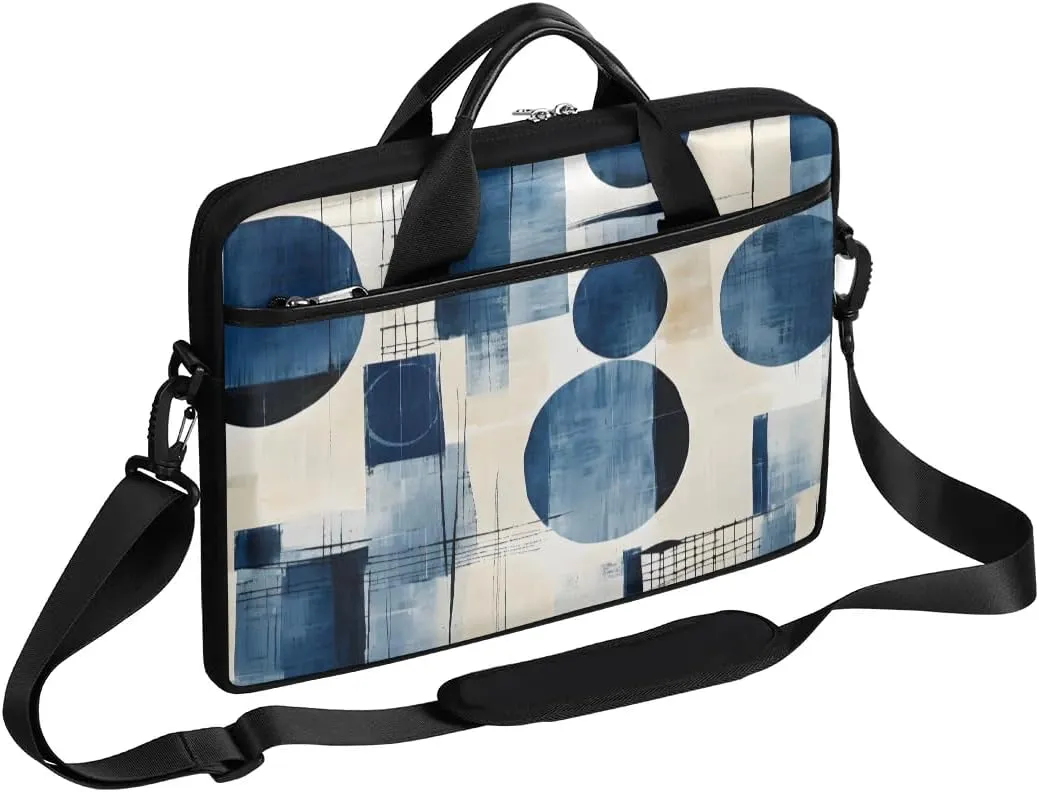 Modern Polka Dots Print 15 Inch Laptop Bag Women Men Laptop Carrying Case