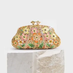 Multicolor Crystal Clutch Purse Lady Evening Bags Wedding Party Dinner Bags Diamond Handbag(E)