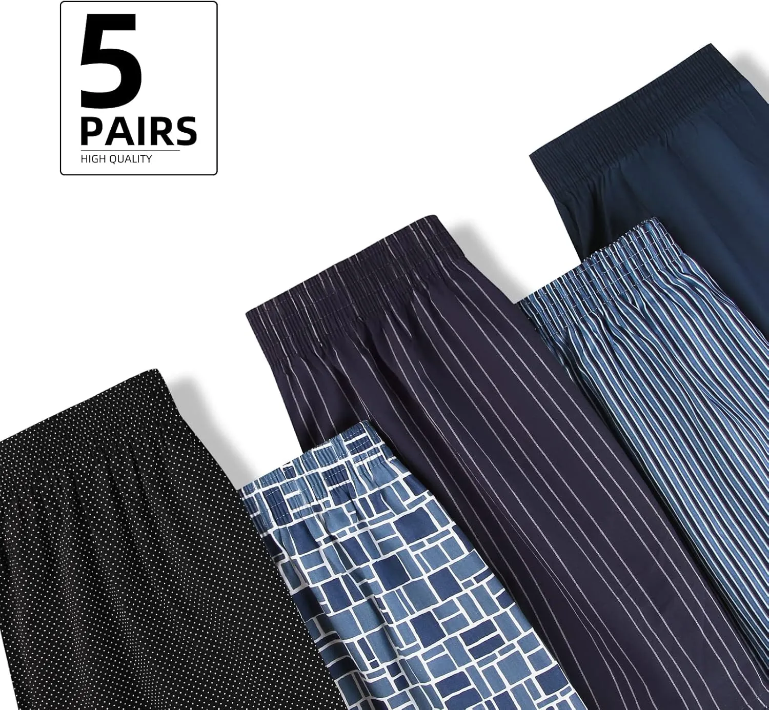 Natural Feelings Classic Boxers Shorts Cotton Woven Mens Underwear Boxers Pack