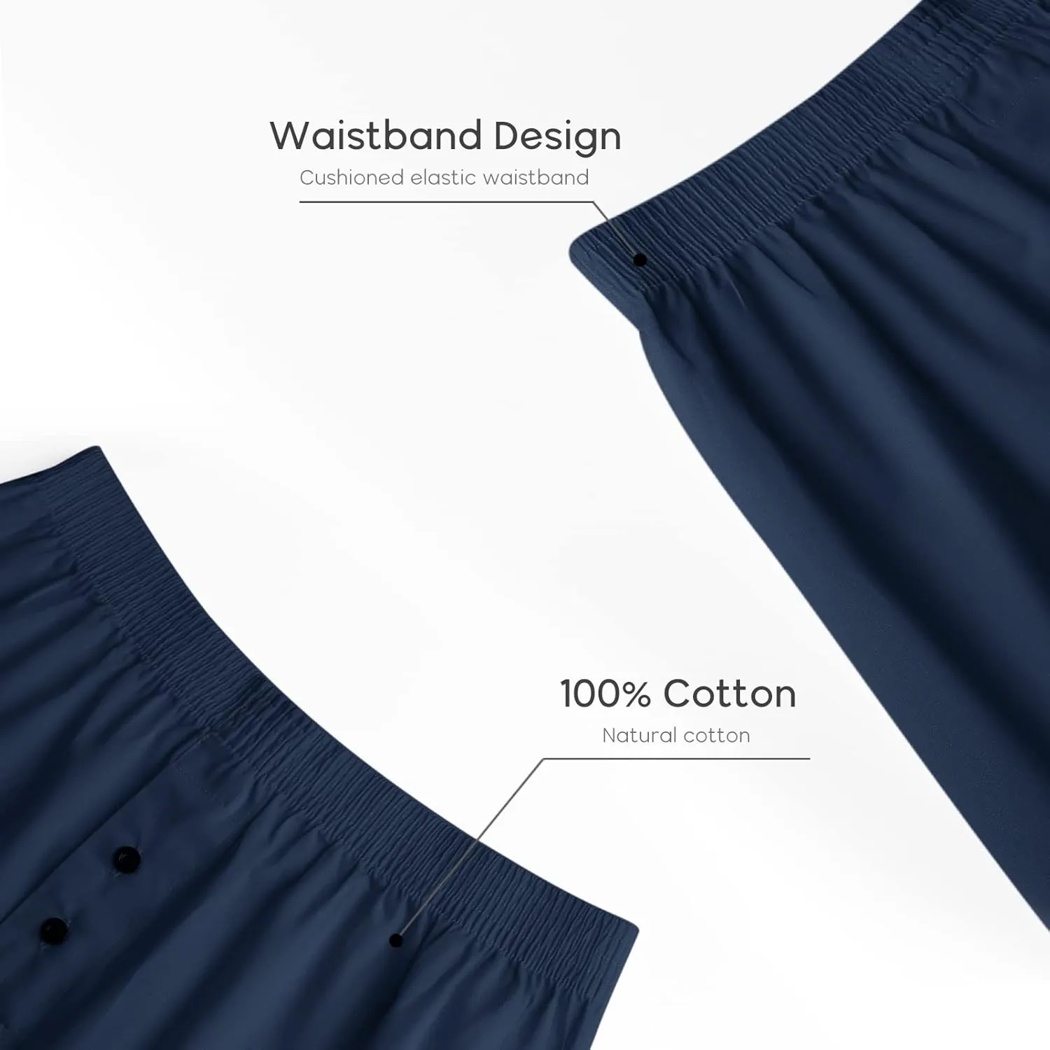 Natural Feelings Classic Boxers Shorts Cotton Woven Mens Underwear Boxers Pack