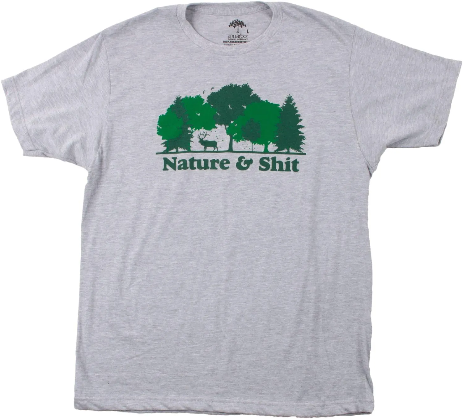Nature & Shit | Funny Outdoors Humor, Ironic Hiking Adventure Unisex T-Shirt