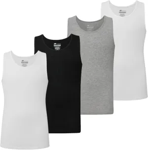 New Balance Men's Cotton Performance Rib Sleeveless Tank Top Undershirt (3 Pack Or 4 Pack)