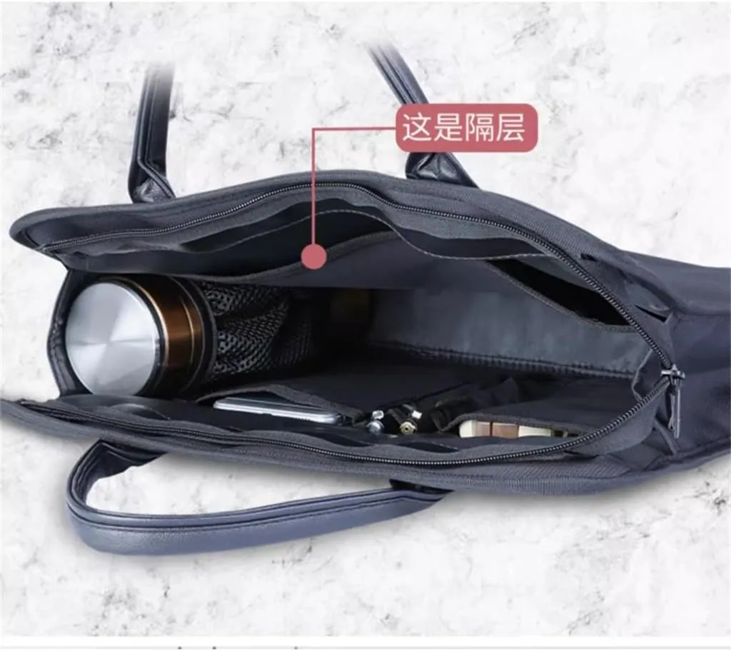 Oxford Cloth Bag Portable Business Male Storage Pouch Large Capacity Zipper Conference Briefcase