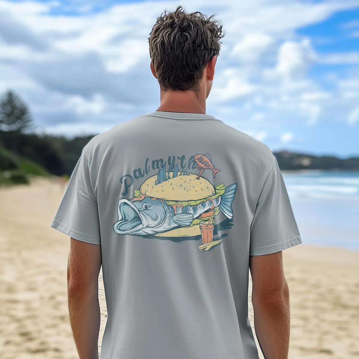 Palmyth Men's Fishing Shirt Short Sleeve T-Shirt Sun Protection UV UPF 50  Tee