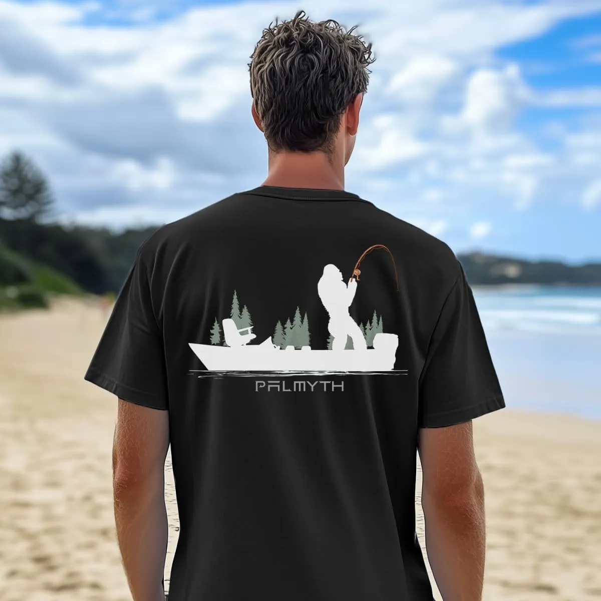 Palmyth Men's Fishing Shirt Short Sleeve T-Shirt Sun Protection UV UPF 50  Tee