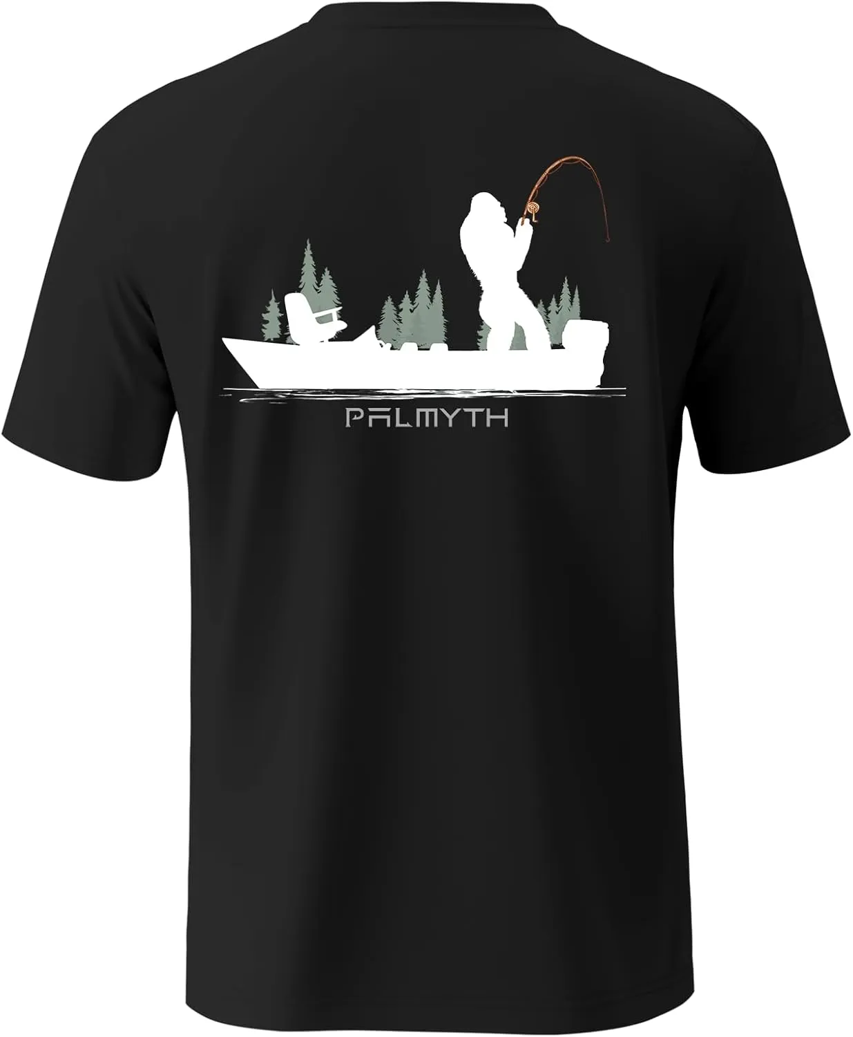 Palmyth Men's Fishing Shirt Short Sleeve T-Shirt Sun Protection UV UPF 50  Tee