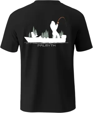 Palmyth Men's Fishing Shirt Short Sleeve T-Shirt Sun Protection UV UPF 50  Tee