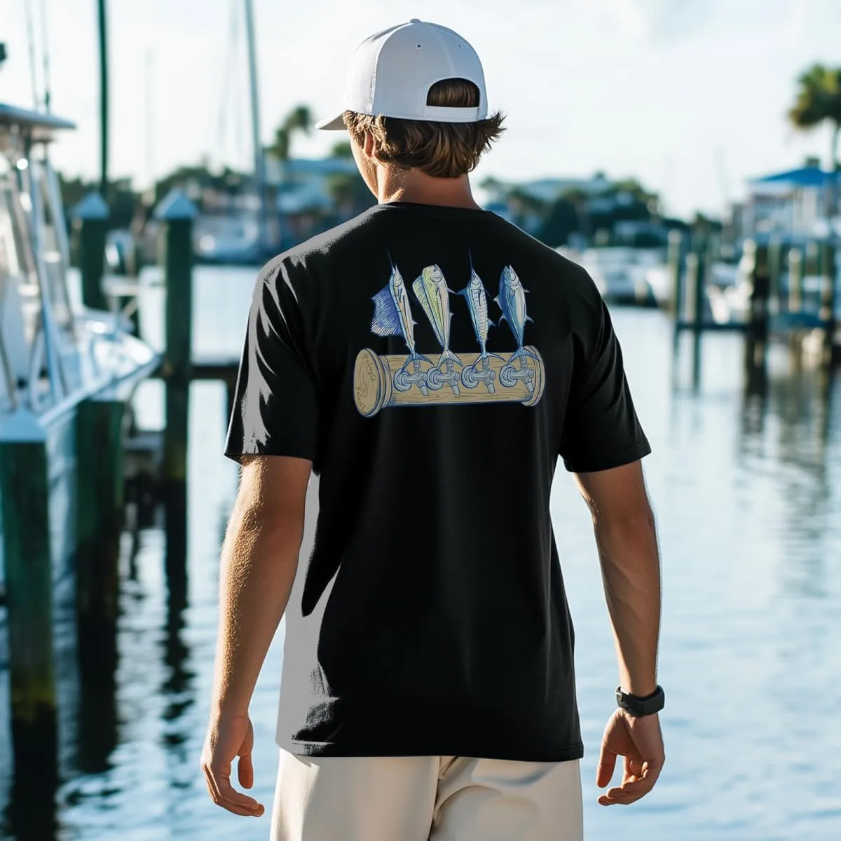 Palmyth Men's Fishing Shirt Short Sleeve T-Shirt Sun Protection UV UPF 50  Tee