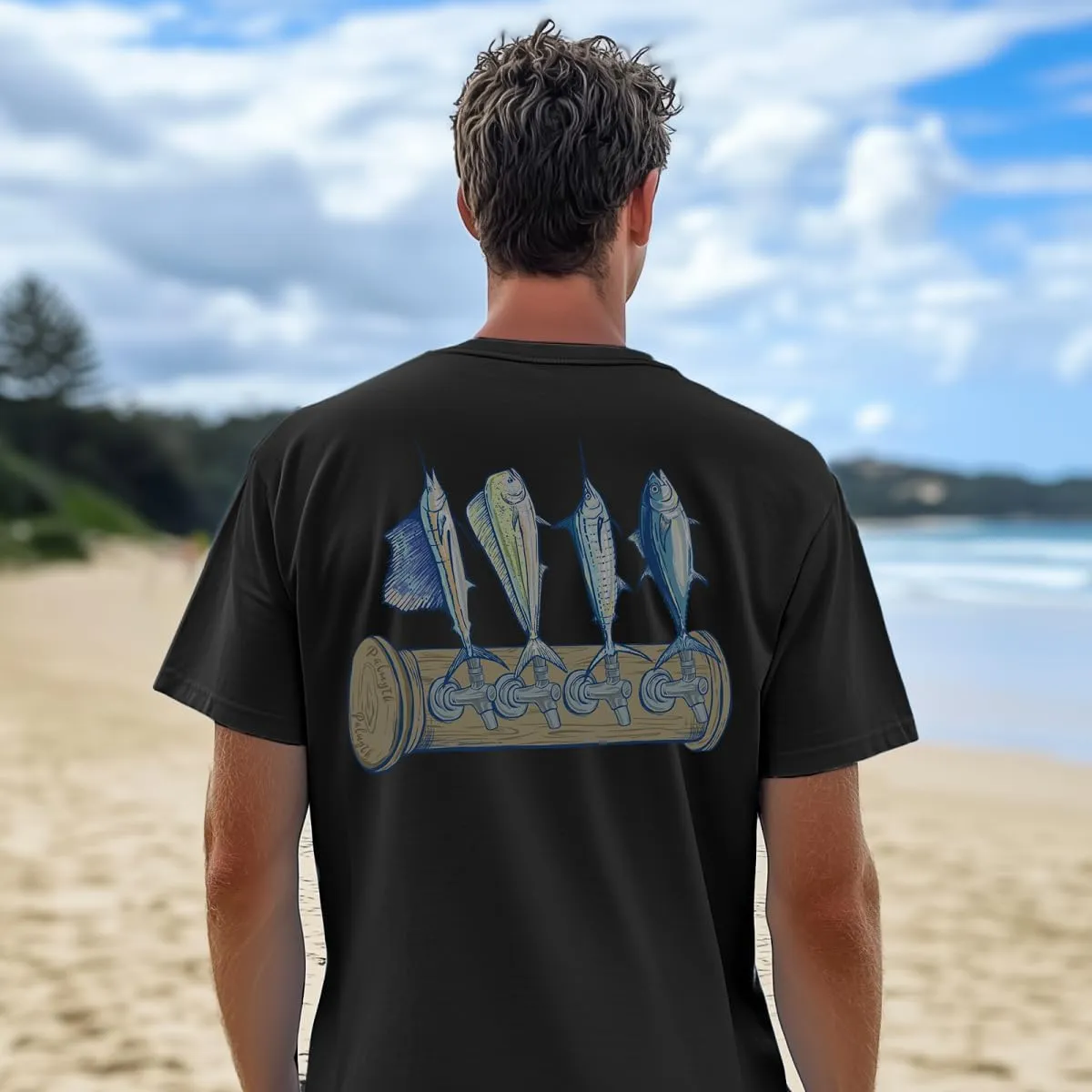 Palmyth Men's Fishing Shirt Short Sleeve T-Shirt Sun Protection UV UPF 50  Tee
