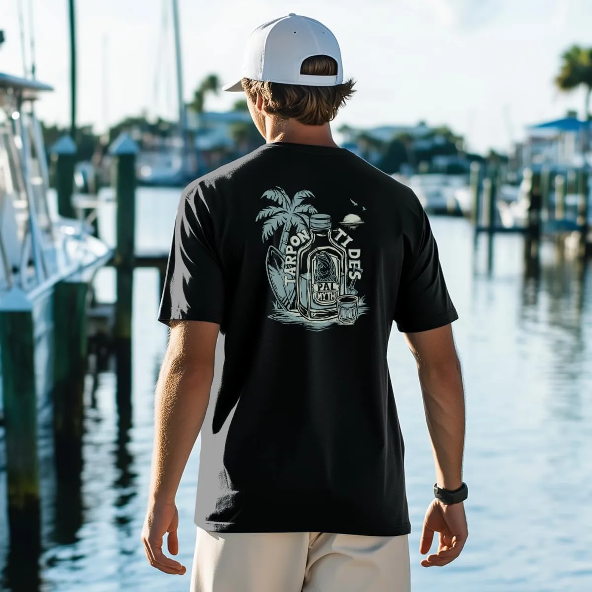 Palmyth Men's Fishing Shirt Short Sleeve T-Shirt Sun Protection UV UPF 50  Tee