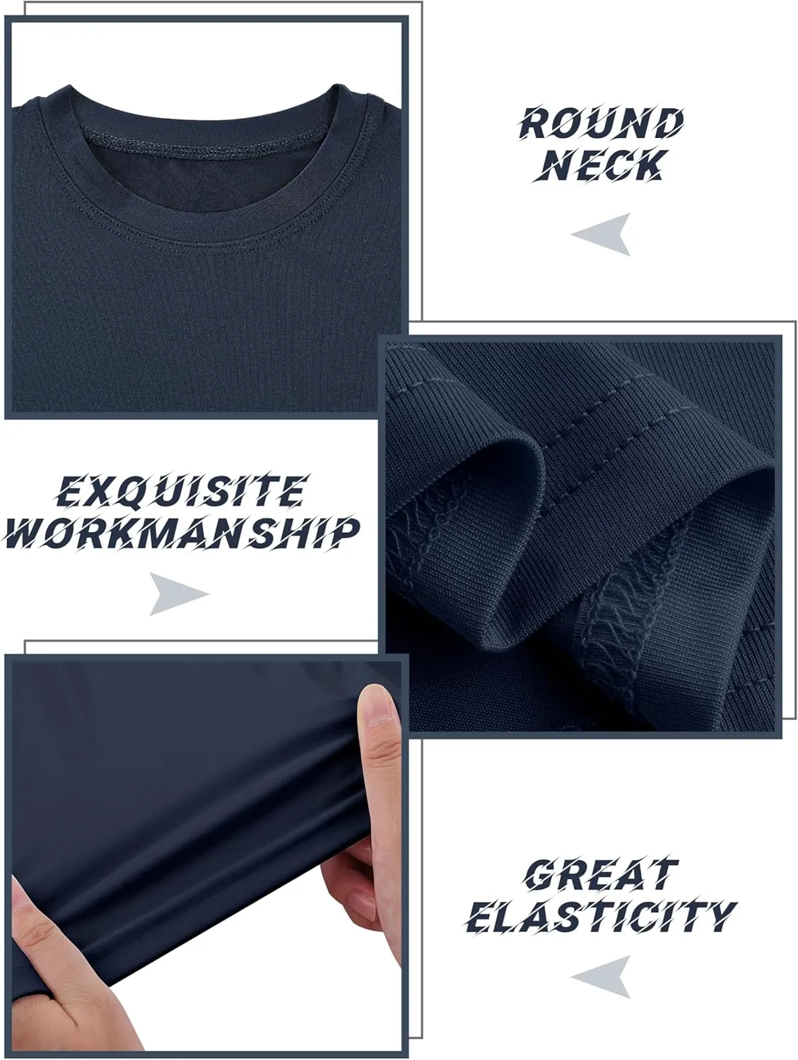 Poroka Cooraby 4 Pack Boys Dry-Fit Active Athletic Performance Tank Top Sleeveless Workout Training Shirts