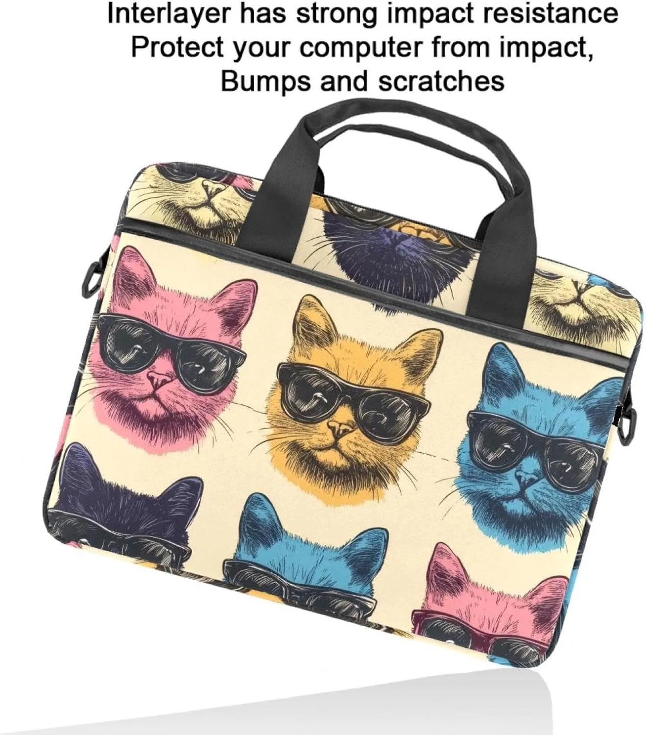Protective Laptop Shoulder Messenger Bag Colorful Abstract Modern Background Briefcase Carrying Case Sleeve