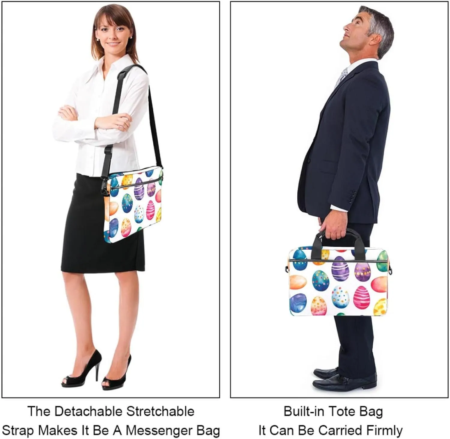 Protective Laptop Shoulder Messenger Bag Colorful Abstract Modern Background Briefcase Carrying Case Sleeve
