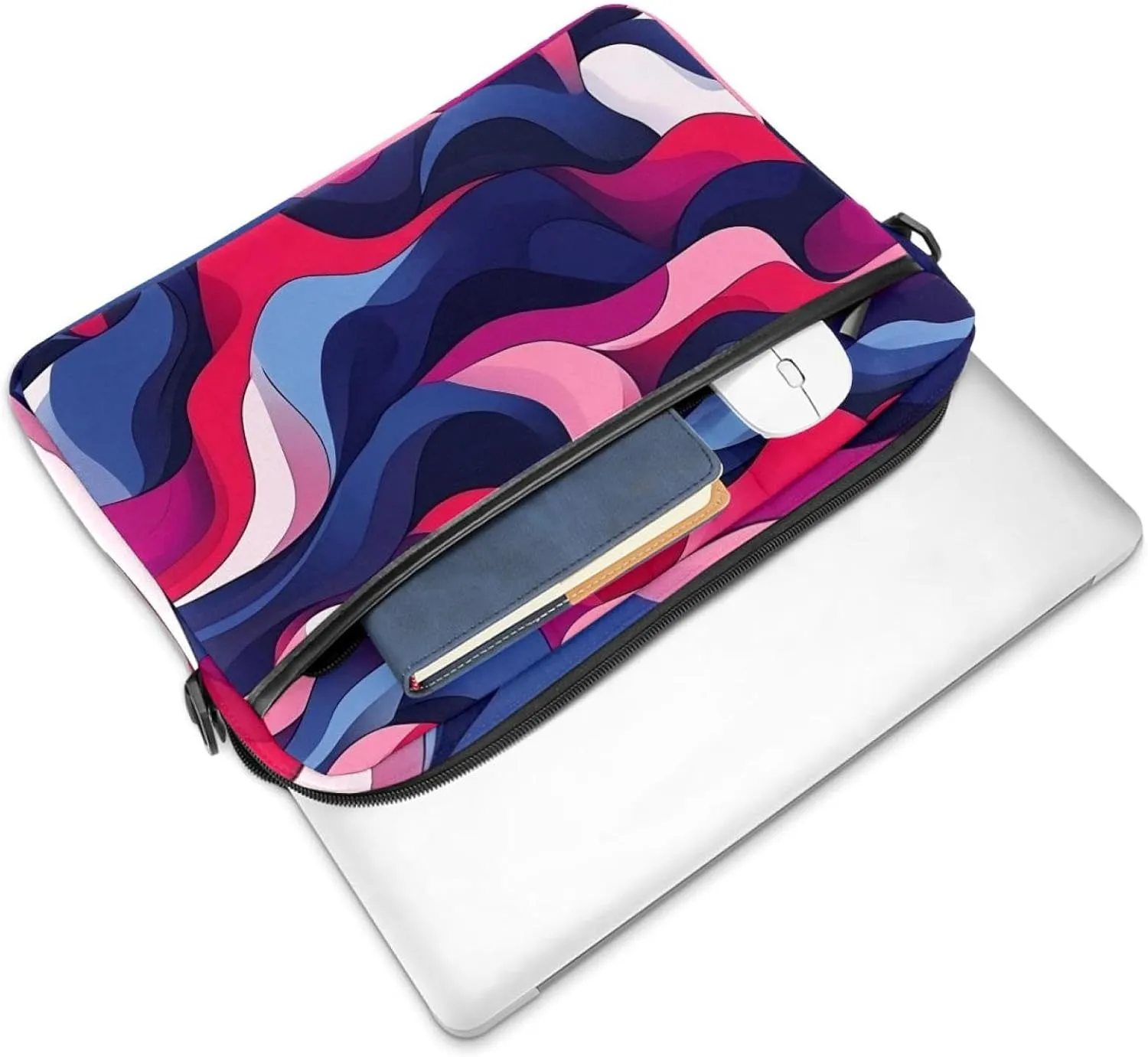 Protective Laptop Shoulder Messenger Bag Colorful Abstract Modern Background Briefcase Carrying Case Sleeve