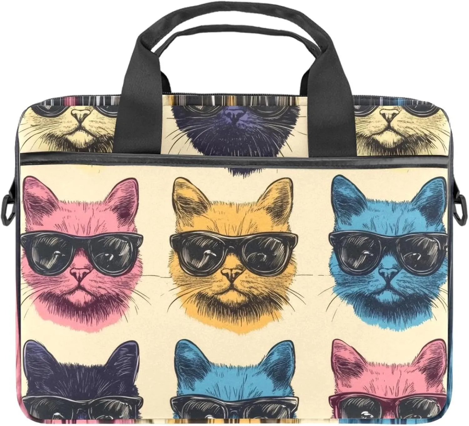 Protective Laptop Shoulder Messenger Bag Colorful Abstract Modern Background Briefcase Carrying Case Sleeve