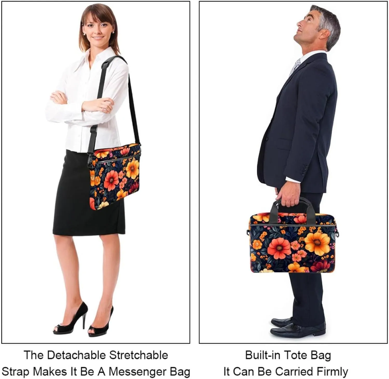 Protective Laptop Shoulder Messenger Bag Colorful Abstract Modern Background Briefcase Carrying Case Sleeve