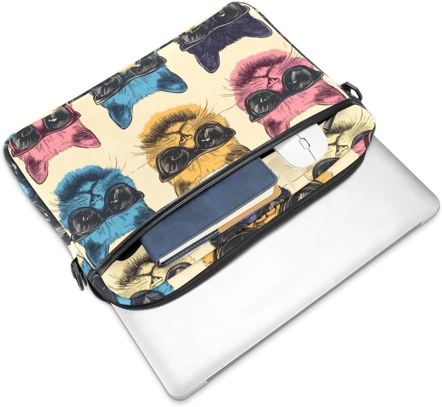 Protective Laptop Shoulder Messenger Bag Colorful Abstract Modern Background Briefcase Carrying Case Sleeve