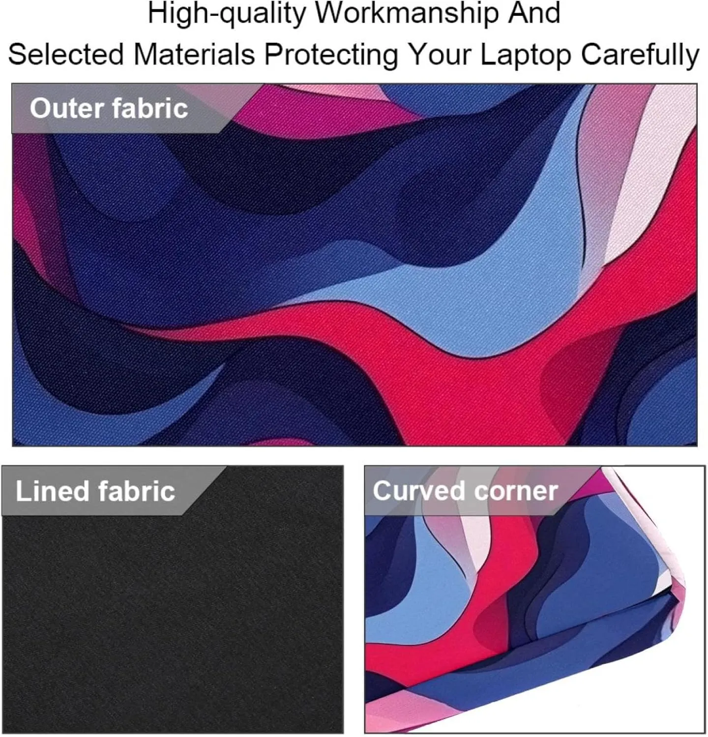 Protective Laptop Shoulder Messenger Bag Colorful Abstract Modern Background Briefcase Carrying Case Sleeve
