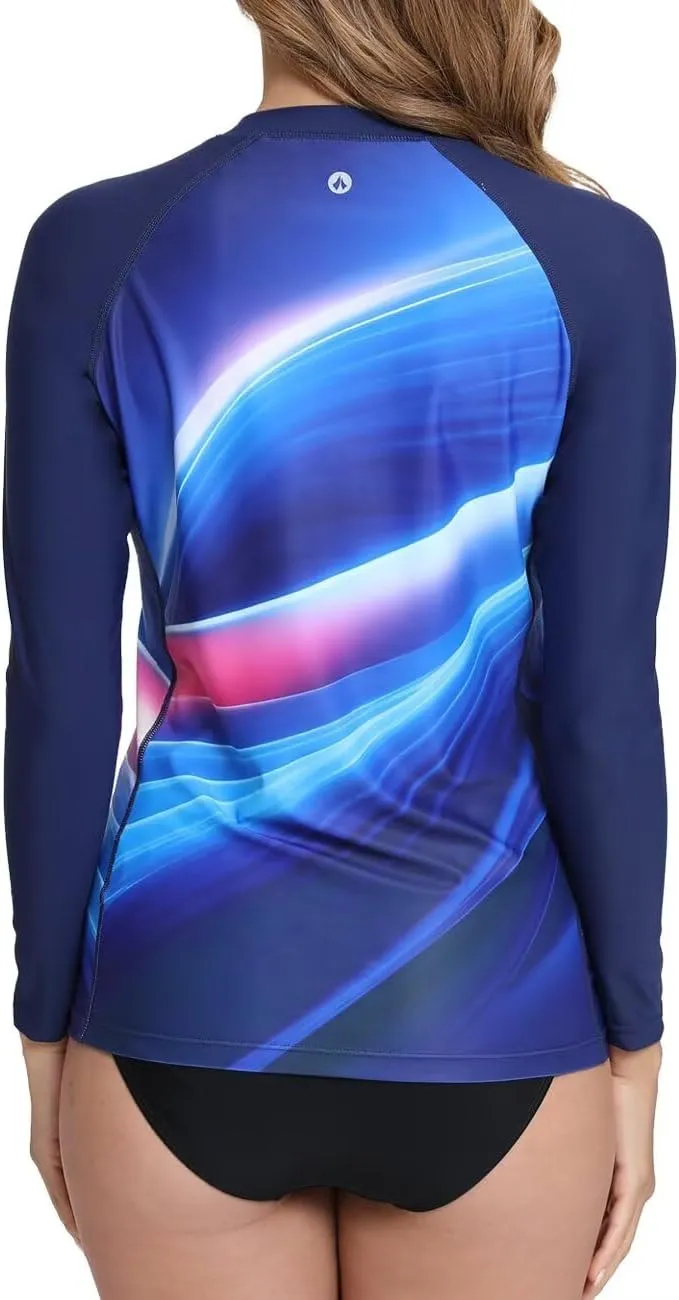 Rash Guard for Women UPF 50  Long Sleeve Shirts Surfing Swimming Tops Lightweight
