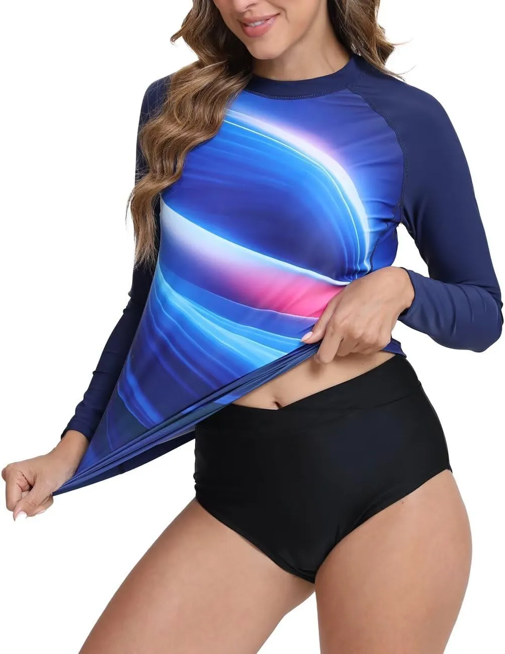 Rash Guard for Women UPF 50  Long Sleeve Shirts Surfing Swimming Tops Lightweight