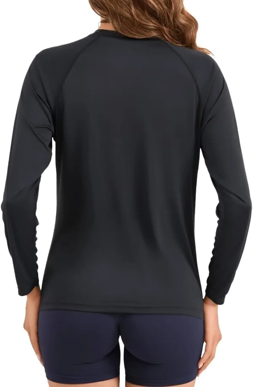 Rash Guard for Women UPF 50  Long Sleeve Shirts Surfing Swimming Tops Lightweight