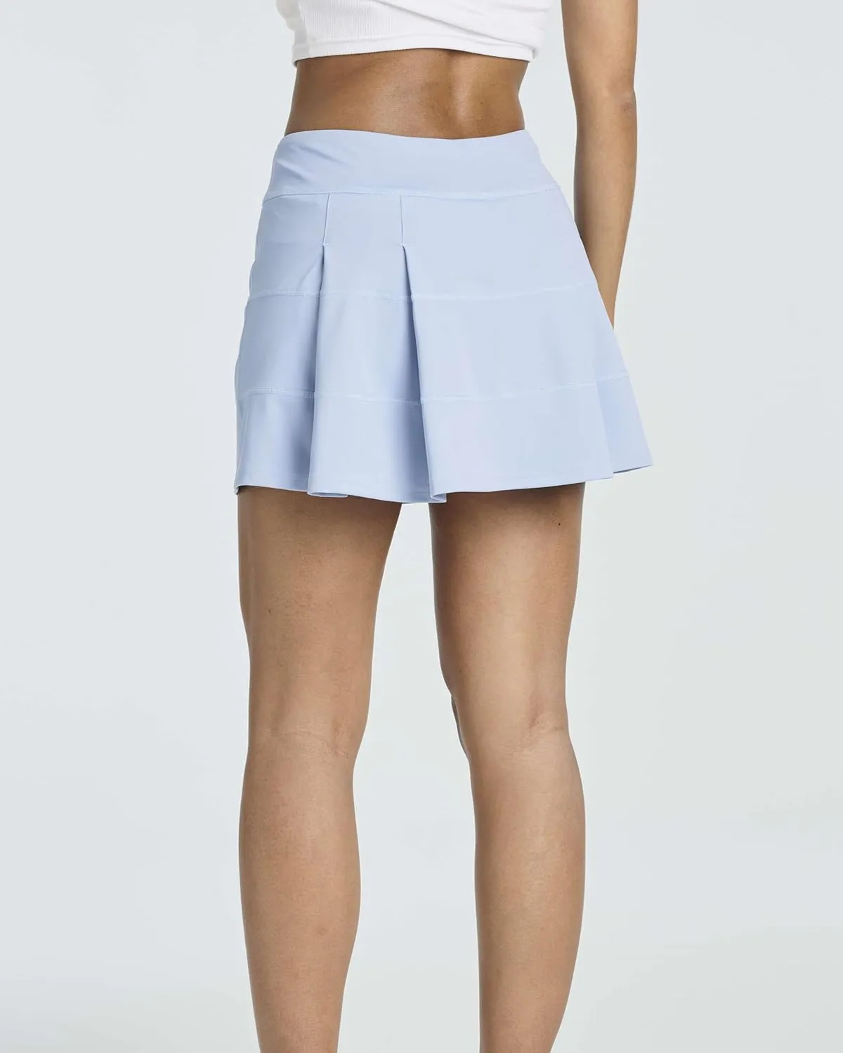 Real Essentials 3 Pack:Women's 14" Pleated Tennis Skorts Golf Skirt High Waisted Athletic Running Casual Shorts with Pockets