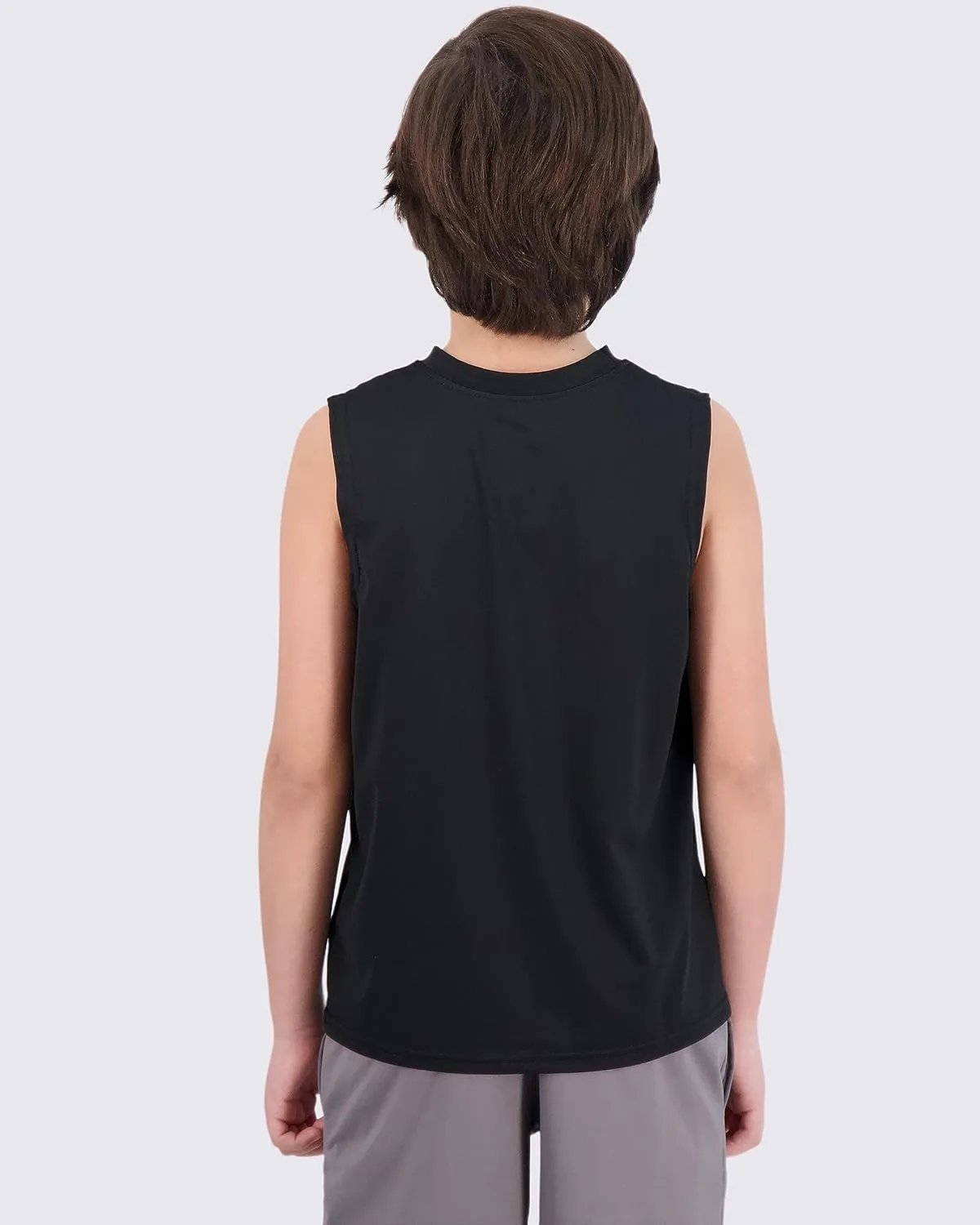Real Essentials 5 Pack: Boys Dry-Fit Active Athletic Performance Tank Top