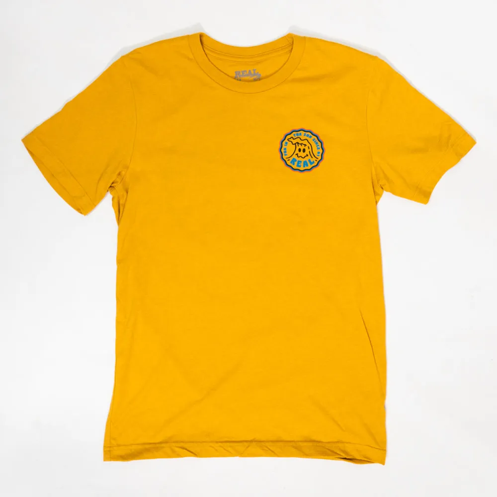 REAL Fun In The Sun Tee-Heather Mustard