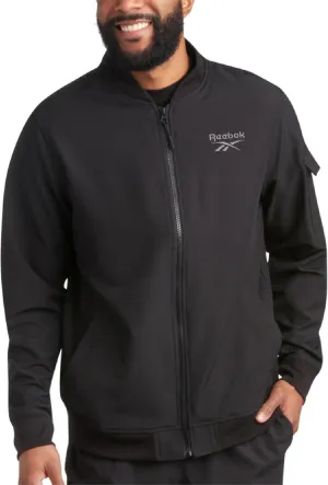 Reebok Mens Rain Jacket - Full Zip Up Lightweight Water Resistant Windbreaker Soft Shell Collar Rain Coat for Men (S-XL)