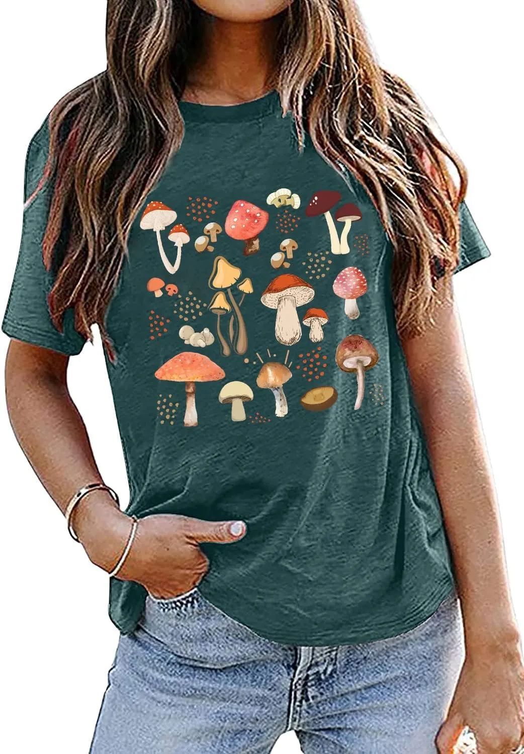 Retro Stay Groovy Shirt for Women Hippie 70s T-Shirt Cute Floral Graphic Tees Casual Summer Short Sleeve Tops