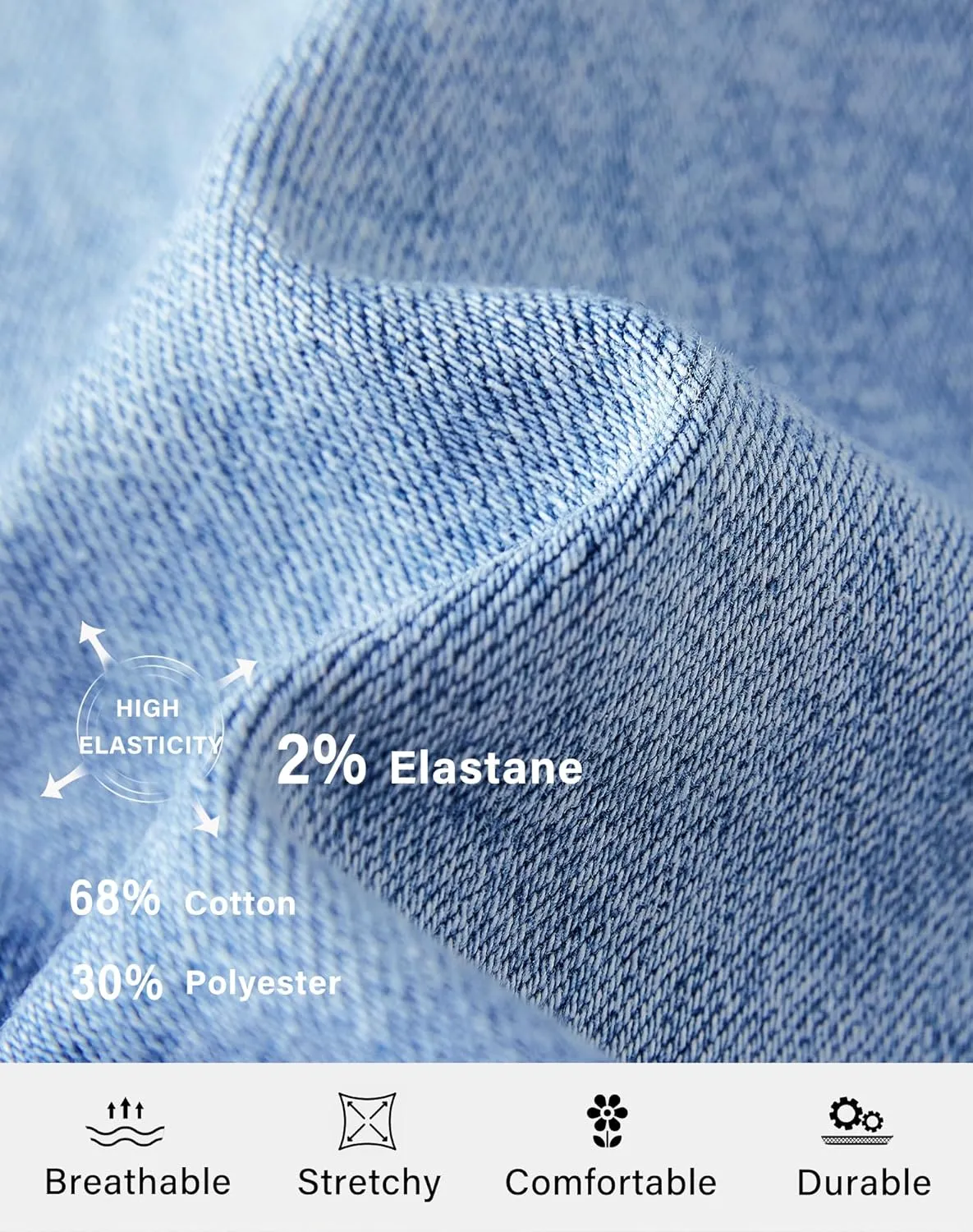 roswear Women's High Waisted Stretchy Casual Summer Denim Jean Shorts