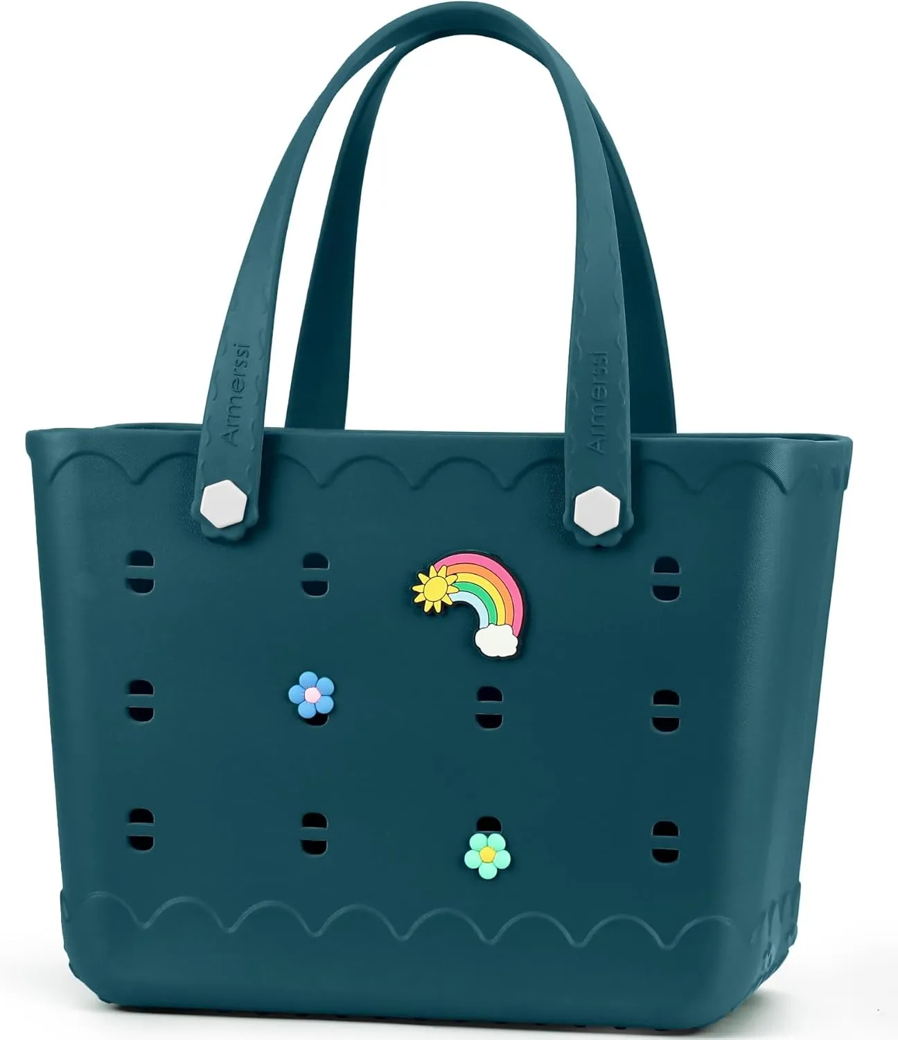 Rubber Beach Bag Waterproof Durable Tote Bag for Beach Sports Pool Modern Rubber Tote