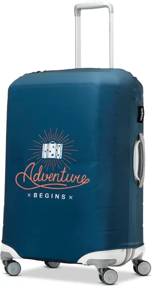 Samsonite Printed Luggage Cover, Adventure Begins, Medium