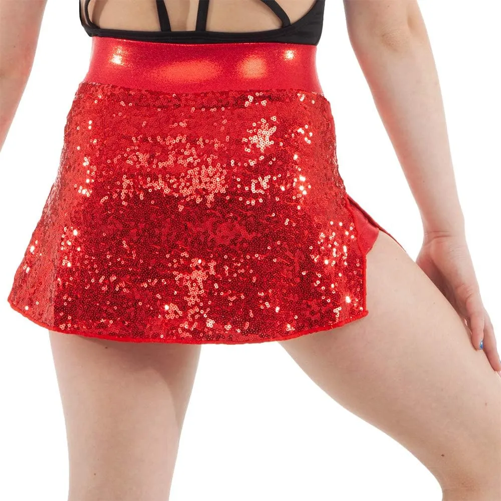 Sequin Dance Performance Skort for Women