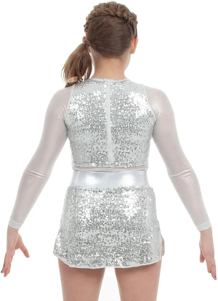 Sequin Dance Performance Skort for Women