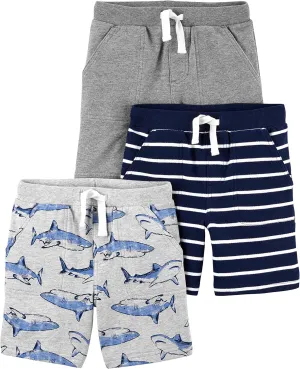 Simple Joys by Carter's Babies, Toddlers, and Boys' Knit Shorts, Pack of 3