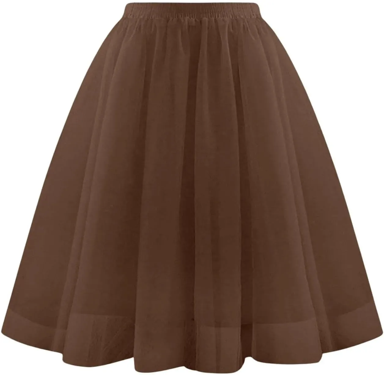 Skirt for Women A-line Multi-Layered High Elastic Waist Fluffy Gauze Dancing Performance Short Pleated Skirt