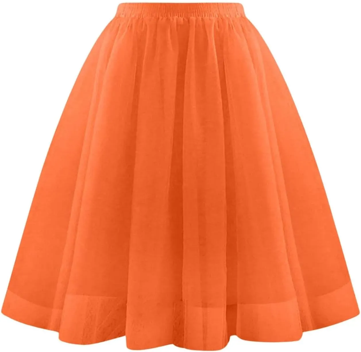 Skirt for Women A-line Multi-Layered High Elastic Waist Fluffy Gauze Dancing Performance Short Pleated Skirt