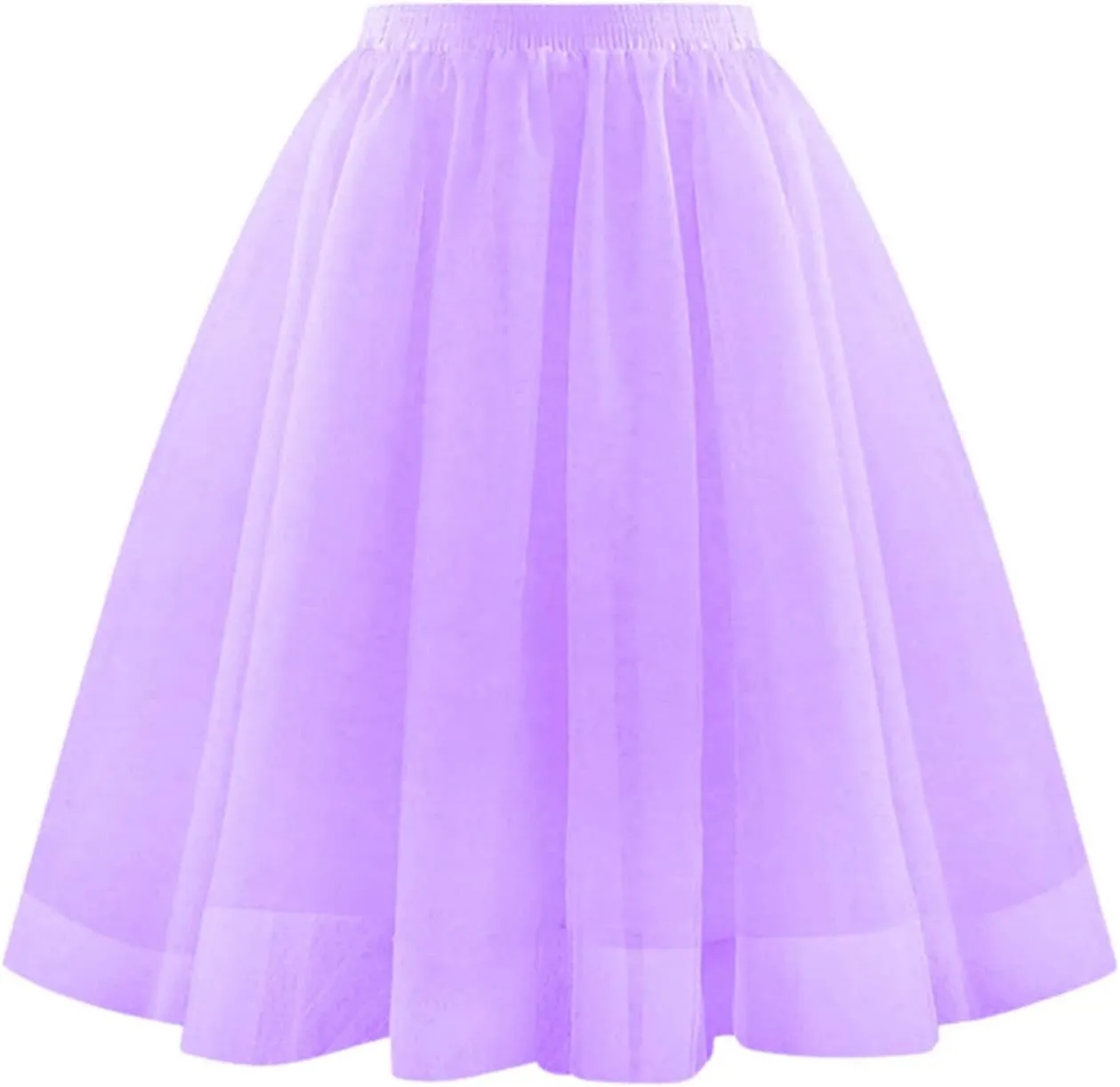 Skirt for Women A-line Multi-Layered High Elastic Waist Fluffy Gauze Dancing Performance Short Pleated Skirt