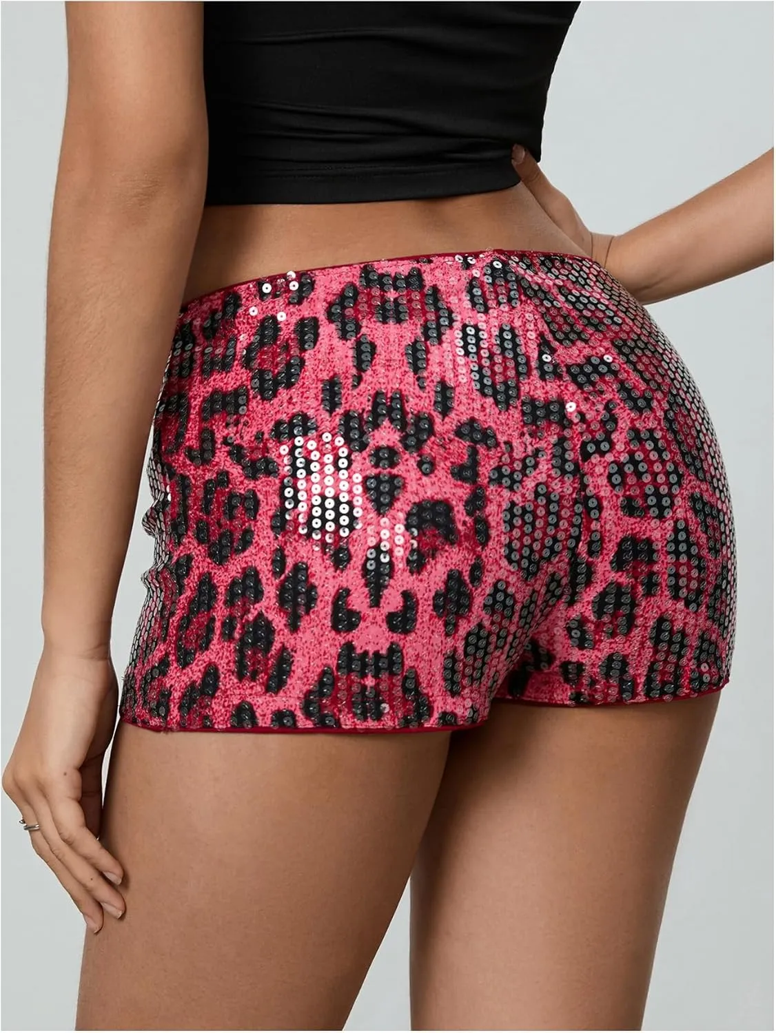 SOLY HUX Womens Cheetah Print Micro Shorts Leopard Y2k Mini Rave Outfits