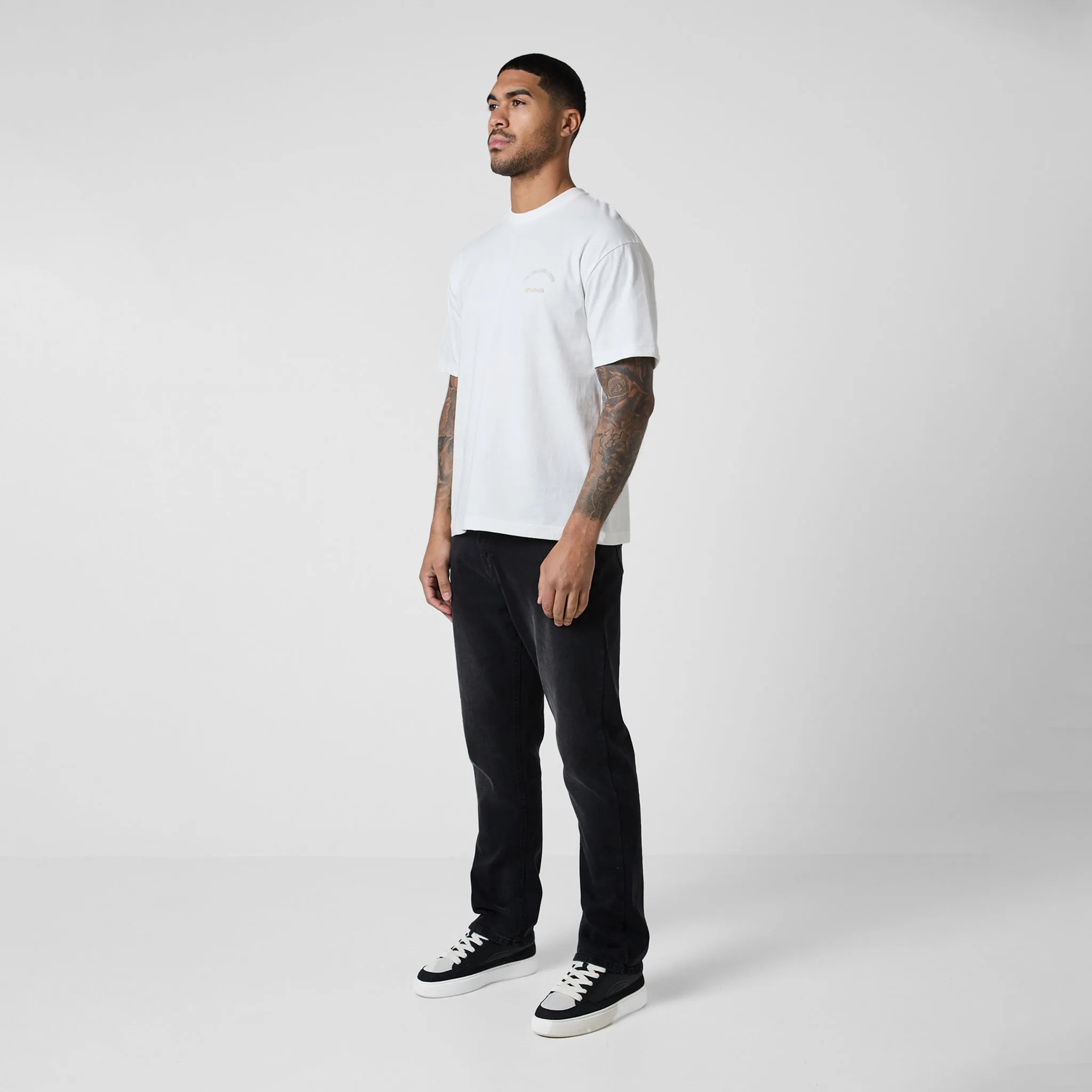 Stamped Logo Relaxed Fit T-Shirt | Ecru